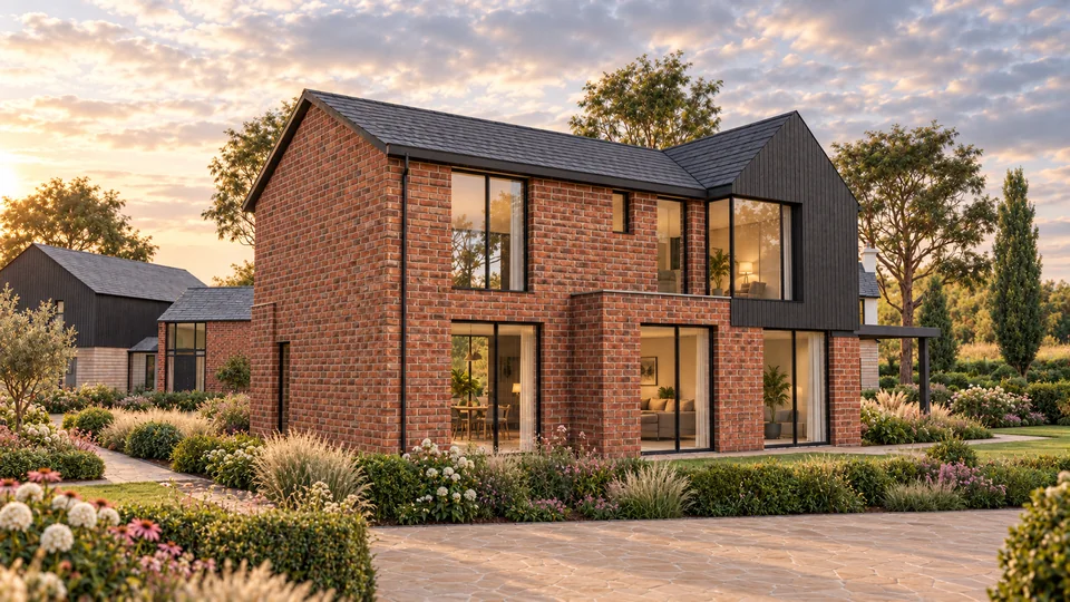 Another illustrative perspective of Plot 3 and its landscaped setting
