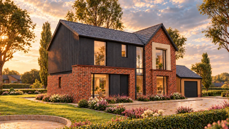 Another illustrative perspective of Plot 5 and its landscaped setting
