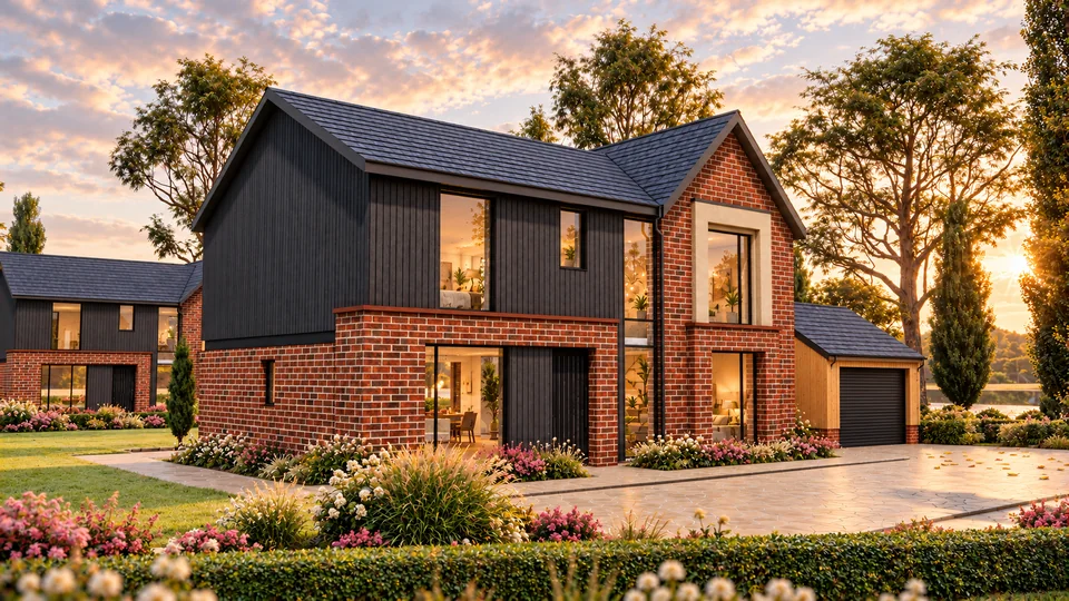 Another illustrative perspective of Plot 6 and its landscaped setting